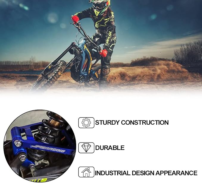 JFG RACING Sur Ron Suspension Linkage 7075 Al Progressive Suspension Link Kit for Sur Ron X X160 X260 Electric Dirt Bike, POLARSEA BLUE