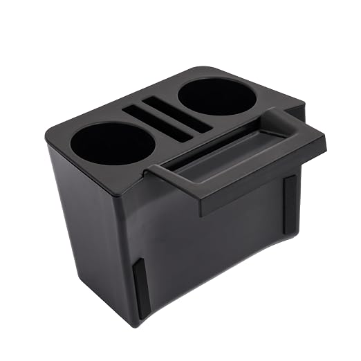 Cup Holder Paper Drawer Storage Box for 2021-2025 Toyota Sienna LE/XSE/XLE/Limited/Woodland Center Console Rear Garbage Can w/Lid Vehicle Interior Storage Organizer Interior Accessories Black
