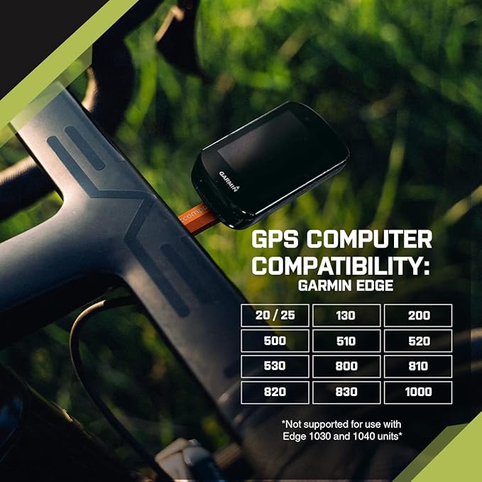 JRC Components Amplitude Underbar Computer Mount for Road & Gravel Bikes | Compatible with Garmin Edge Computers | Lightweight Aero Handlebar Mount for Bicycles (Acid Green)