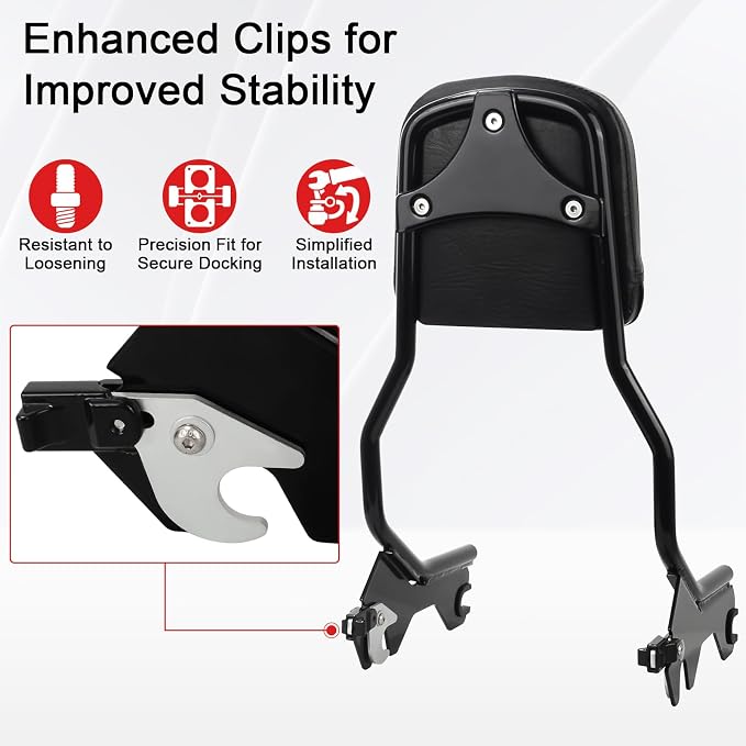 Standard Upright Sissy Bar Backrest for Harley Softail 2018-2025,for Street Bob/Deluxe/Heritage Classic/Slim/Standard FXST/Hydra-Glide
