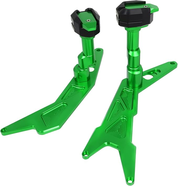 Motorcycle CNC Engine Frame Sliders Falling Protection Replacement for Kawasaki Ninja 300 250 2013 2014 2015 2016 2017 2018(Green)