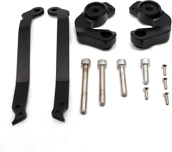 MZS Motorcycle Frame Sliders Compatible with RS660 2020-2025, Falling Anti Crash Protector Guards No Cut Kits Black
