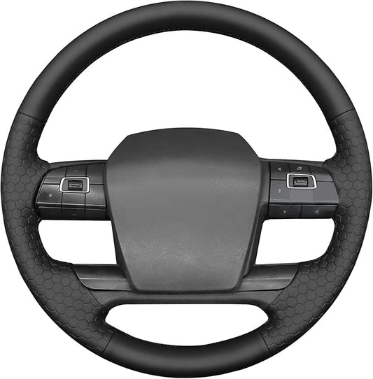 MEWANT Hand Sewn Steering Wheel Cover Wrap for Volvo VNL VNR FM FH 2017-2025 Steering Wheel Accessories for Volvo FM