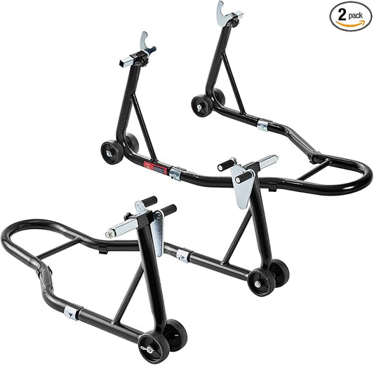 Donext Motorcycle Stand 850LB Sport Bike Front and Rear Wheel Lift Swingarm Paddock Stands Black U Visit the Donext Store
