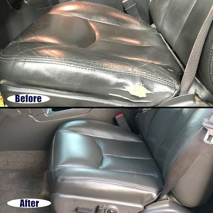 4pcs Driver & Passenger Side Bottom & Top Lean Back Leather Seat Covers Dark Gray #692 or 69i Compatible with Chevy GMC Silverado Avalanche Sierra Tahoe Suburban Yukon 2003 2004 2005 2006
