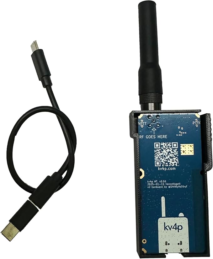 KV4P-HT Version 2.0 with SA818 RF Module pre-Installed Turn Android Phone into a Modern ham Radio transceiver Assembled with 3D Print case 2.0e Latest Version (2.0e-UHF)