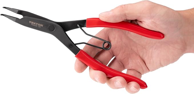 TEKTON 9 Inch Curved Tip Lock Ring Pliers | PRR53206