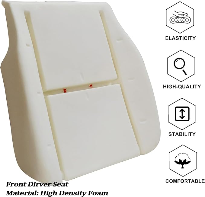 GXARTS Front Driver Side Bottom Seat Foam Cushion Pad Replacement Compatible with Chevy Silverado Suburban Avalanche Tahoe GMC Sierra Yukon 2007 2008 2009 2010 2012 2013 2014