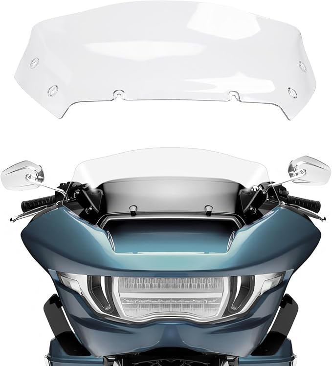 9" Windshield, Windscreen Air Deflector Compatible for Harley CVO Road Glide FLTRXSE 2023-Later, CVO Road Glide ST FLTRXSTSE 2024-Later, Road Glide FLTRX 2024-Later(Clear)