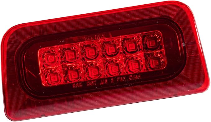 Third 3rd Brake Light LED for 1994-2003 Chevy S10/GMC Sonoma Standard/Regular/Crew Cab, High Mount Rear Brake Lights Assembly, Waterproof Center Cab Lamp Stop Light (Not for Extended Cab)