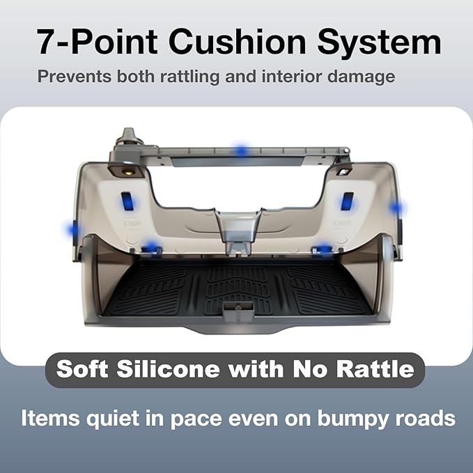 Tesla Hidden Under Screen Storage Box [One-tap Open & Smooth Damping Slides] Center Console Organizer for Model Y Juniper Model 3 Highland 2026~2016 (Fit New Model Y/3 Standard, Premium & Performance
