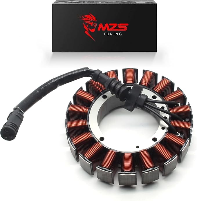 MZS 30017-08 Motorcycle Electric Stator Coil Compatible with Softail Breakout Deluxe Fat Boy Slim Heritage Rocker 2008-2017 / Dyna Street Fat Bob Low Rider Super Glide 2008-2017