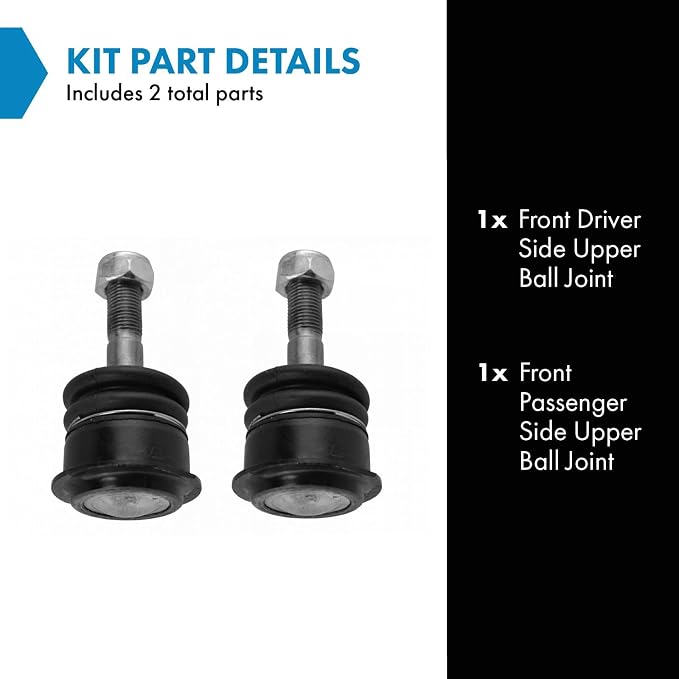 TRQ Front Upper Driver and Passenger Side Ball Joint Set Compatible with 03-05 Ford Crown Victoria 03-05 Lincoln Town Car 03-05 Mercury Grand Marquis 03-04 Marauder