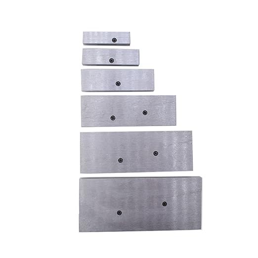 WFLNHB 6Pcs Adjustable Parallel Set 3/8 Inch - 2-1/4 Inch Accuracy Parallels Measurement Fit for Layout Inspection Stop Work Set - Up Etc