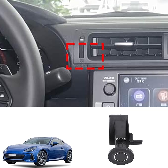 HAPPYHORSE Car Phone Mount Compatible with Toyot@ 86/Subaru BRZ 2022-2024 Car Central Control Right Side Mobile Phone Bracket Phone Holder Phone Mount with Self-Adhesive Base Accessories (Type C)