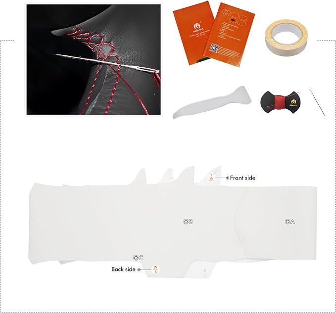MEWANT Stitching White Faux Leather Steering Wheel Cover for Tesla Model Y Model 3 DIY Steering Wheel Wrap Accessory