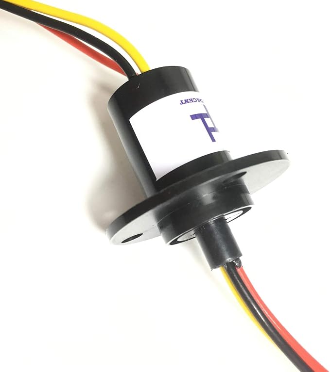 Taidacent 3 Wires 4 Wires 5A 10A 15A 30A Electrical Slip Ring Collector Ring Rotary Electrical Contact Joint Rotary Connector Commutator (3 Wires 15A Diameter 22mm)