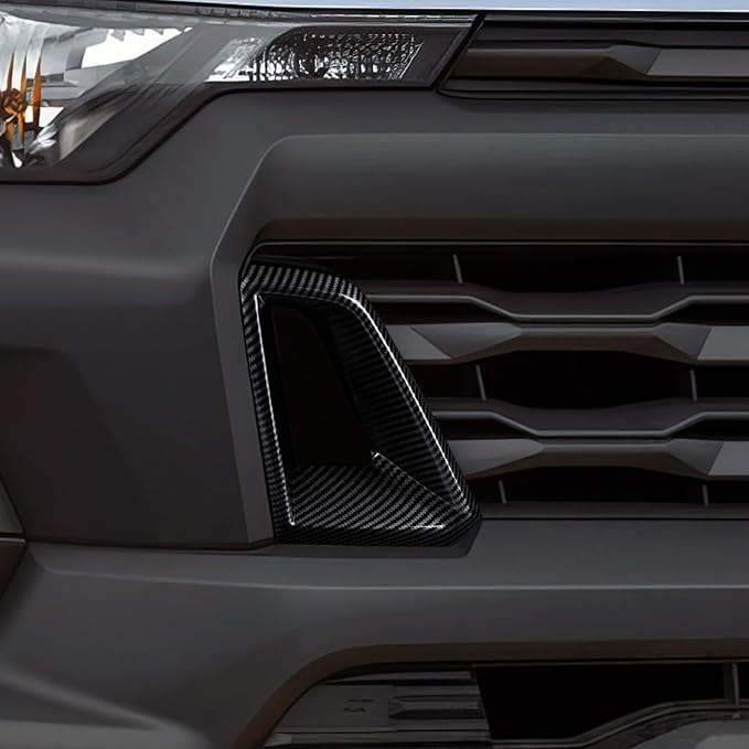 Car ABS Carbon Fiber Front Bumper Grille Cover Interior Trim Decal for Chevy Colorado 2023 2024 2025 2026 Accessories