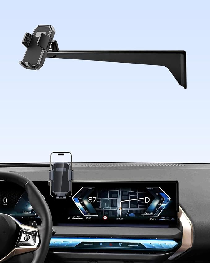 PZK Car Phone Holder for BMW X3 2025 2026 Accessories 14.9-Inch Screen Fixed Clip, Car Phone Mount Auto Lock Clamping with 360° Rotation Fit iPhone & 4.0-7.0'' Smartphones Cradles (Not Fit BMW X4)