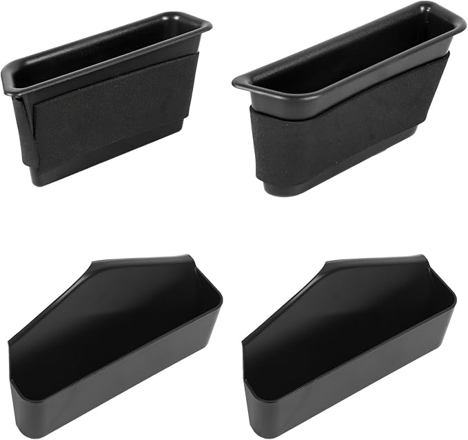 Linskip Center Console Organizer Kit for Ford Mustang Ecoboost, GT, Dark Horse 2024 2025 2026+, Center Console Side Pocket + Door Insert(Black)