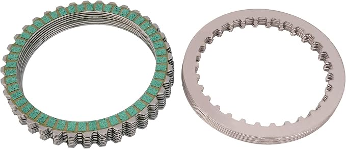 AHL 15pcs 307-30-10011 Green Clutch Friction Plates&Steel Friction Plate for Harley Sportster Anniversary XLH1200 1200 1993 1998,Sportster Anniversary XLH883 2003,Sportster XL883 883 2004-2009