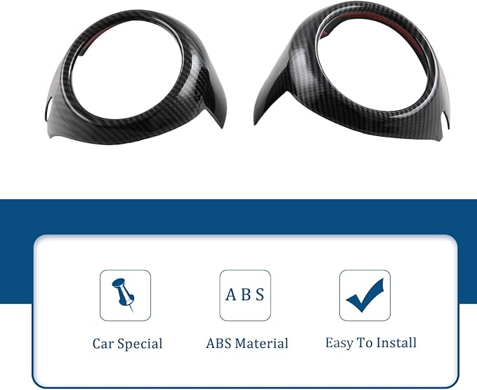 Auto Front Side Air Vent Cover Protection Trim for Trax 2023-2025 Interior Kit Accessories (Pack of 2) (Imitation Carbon Fiber Pattern)