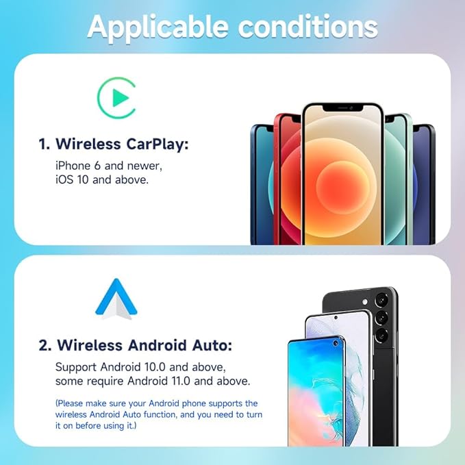 CarlinKit Wireless CarPlay Adapter USB, for Android car radios with Android System 4.4.2 or Above, The APK Must be Successfully Installed Before Using USB,Screen Mirroring, Google Maps etc