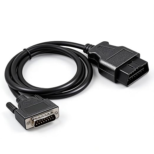 XTPTFABS OBD2 OBDII Cable Fits for Cen Tech Code Reader Scanner Models 60693 60694 60794 62119 62120, ODB2 Connector to 15-Pin Male Adapter Cable (4-FT)