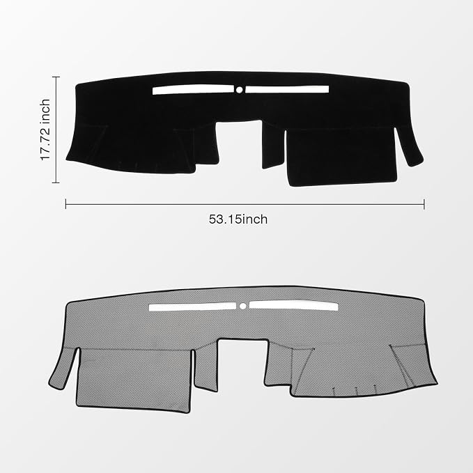 KUST Black Dash Cover for Nissan Frontier 2005-2019 2020 2021/Xterra 2005-2015/Pathfinder 2005-2012, 2009-2012 Suzuki Equator Polyester Dashboard Cover Non-Slip Sunshade Windshield No Glare
