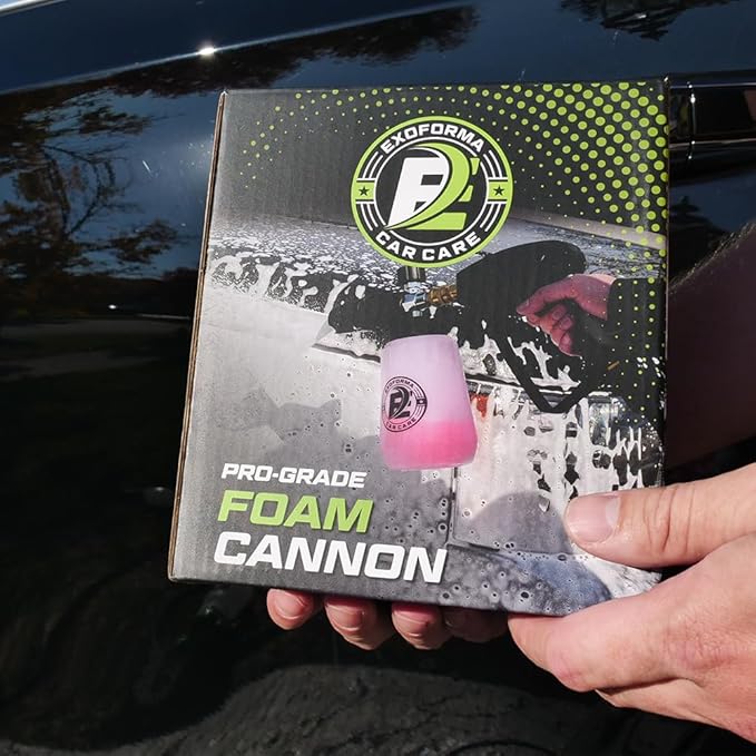 ExoForma Foam Cannon - Heavy Duty Foam Blaster, Adjustable Foam Nozzle, Creates Thick Foam & Suds for Pressure Washer, 1/4" Quick Connector, 1L Bottle