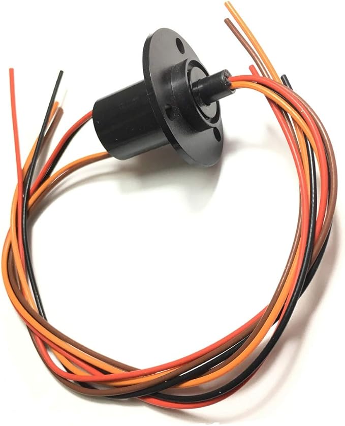 Taidacent 3 Wires 4 Wires 5A 10A 15A 30A Electrical Slip Ring Collector Ring Rotary Electrical Contact Joint Rotary Connector Commutator (4 Wires 10A Diameter 22mm)