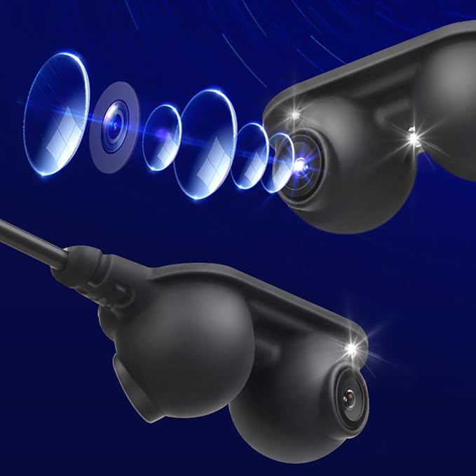 Blind Spot Mirrors Car Door Side View Blind Spot Camera Night Vision IP68 for Truck RV Van Trailer Emergency Vehicle(Right)