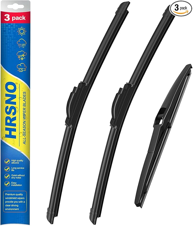 HRSNO® Wiper Blades:3-Pack Windshield Wipers for Toyota Sienna 2025-All-Season Beam Design-Quiet Streak-Free-Exact Fit Replacement for Toyota Cars (28"/20"/12")