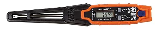 Klein Tools IR07 Dual Infrared (IR) and Probe Pocket Size LCD Digital Thermometer & ET05 Digital Pocket Thermometer