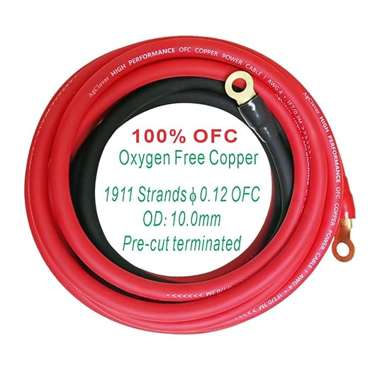 4GA Amp Wiring Kit, 100% Oxygen Free Copper OFC 3000W Complete Amplifier Wire Installation Accessories - Make Connections and Brings Power to Car, Home and Marine Audio Systems AGSK4