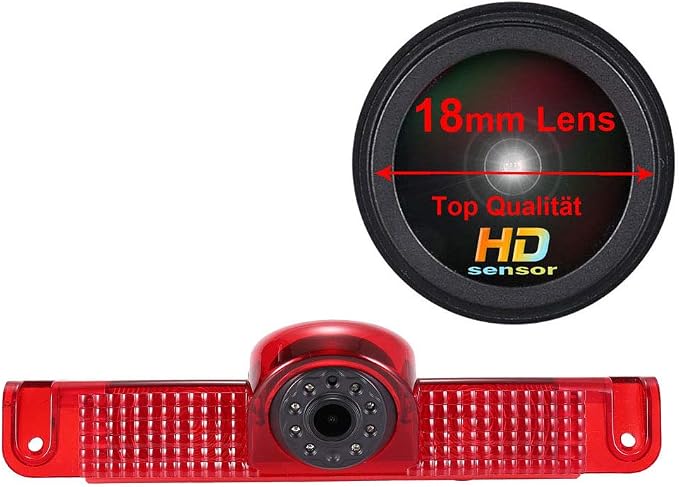 18mm Car Third Roof Top Mount Brake Lamp Light Rear View Reverse Parking Camera,replacement for Chevrolet Express GMC Chevy Savana Exporer Vans Cargo Van 2003-2018