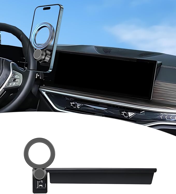 Magnetic Car Phone Mount for 2024-2026 BMW The X5/X6/ 2023-2026 BMW X7 Accessories, for MagSafe Strong Magnets Cell Phone Holder 14.9-Inch Screen Cradles, with Portable Phone Gripper