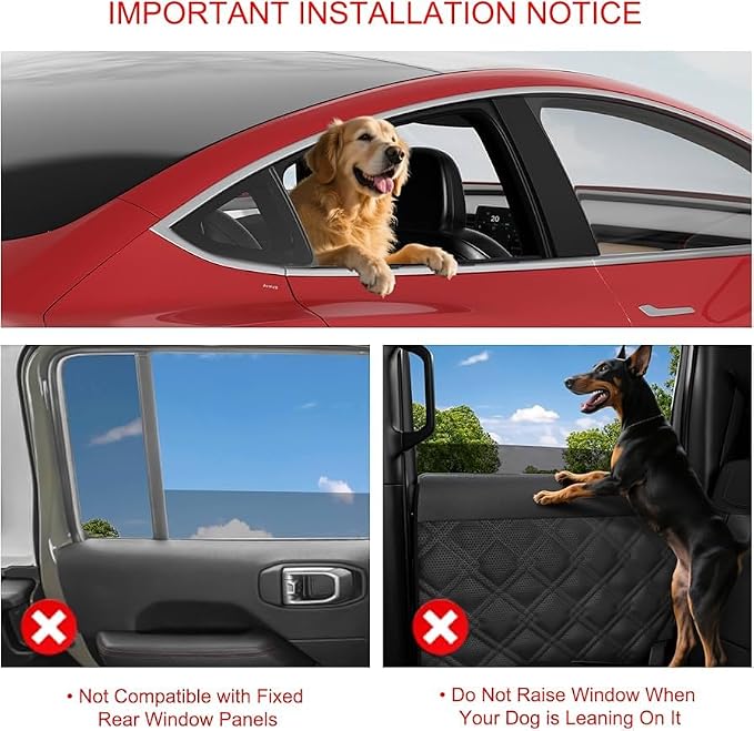 Car Door Protector for Dogs: Compatible with Tesla Model Y/3-Waterproof & Anti-Scratch Door Protector from Dog Scratching-Heavy Duty Dog Car Door Protector 2 Pack