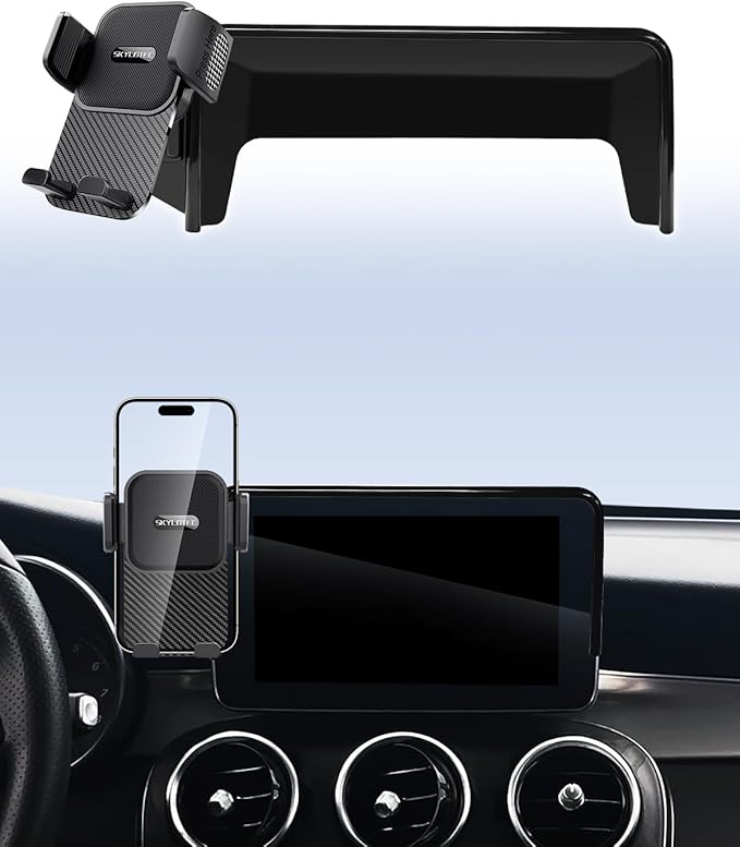 Phone Mount for Mercedes Benz GLC 2016 2017 2018 2019/C-Class 2015 2016 2017 2018 Accessories 7-Inch Screen Fixed Clip, Automobile Cradles Car Phone Holder, Cell Phone Base Not Block Air Vent