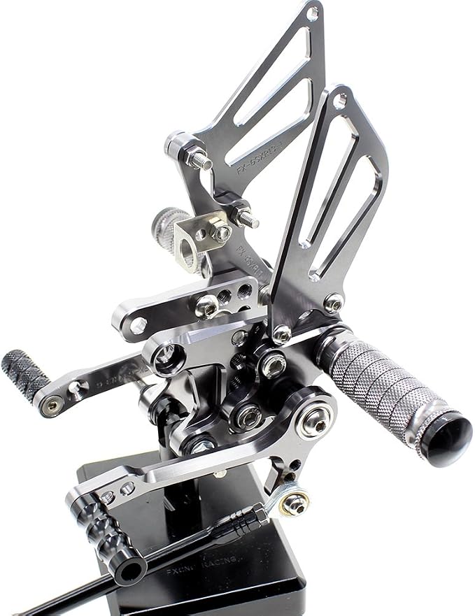 PROCNC Motorcycle Aluminum Rearsets Foot pegs Rear sets Footrest Fit for Suzuki GSXR1000 2000 2001 2002 2003 2004 GSXR750 1996-2005 SV650/SV650S SV1000/S 1998-2014 GSX600 2000-2005 (Grey)