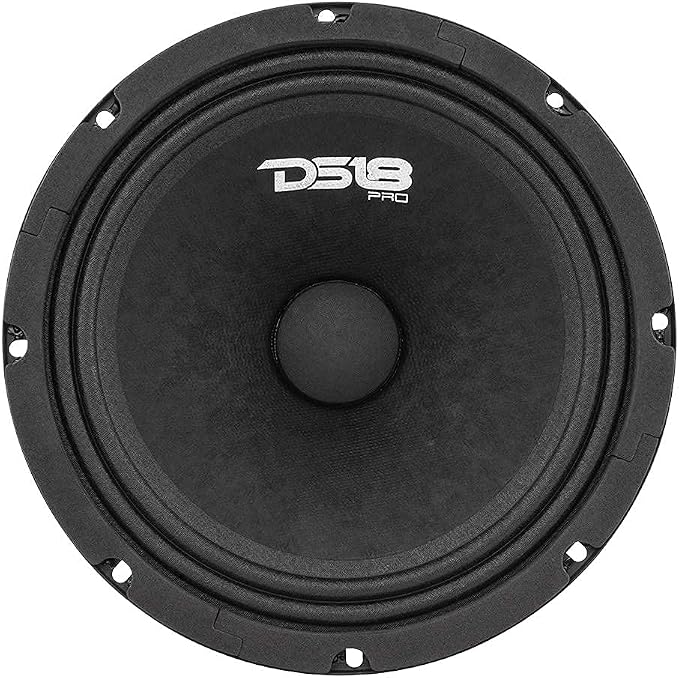 DS18 PRO-GM8.4PK Mid and High Complete Package - Includes 2X Midrange Loudspeaker 8" and 2X Aluminum Super Bullet Tweeter 1" Built in Crossover - Door Speakers for Car or Truck Stereo Sound System