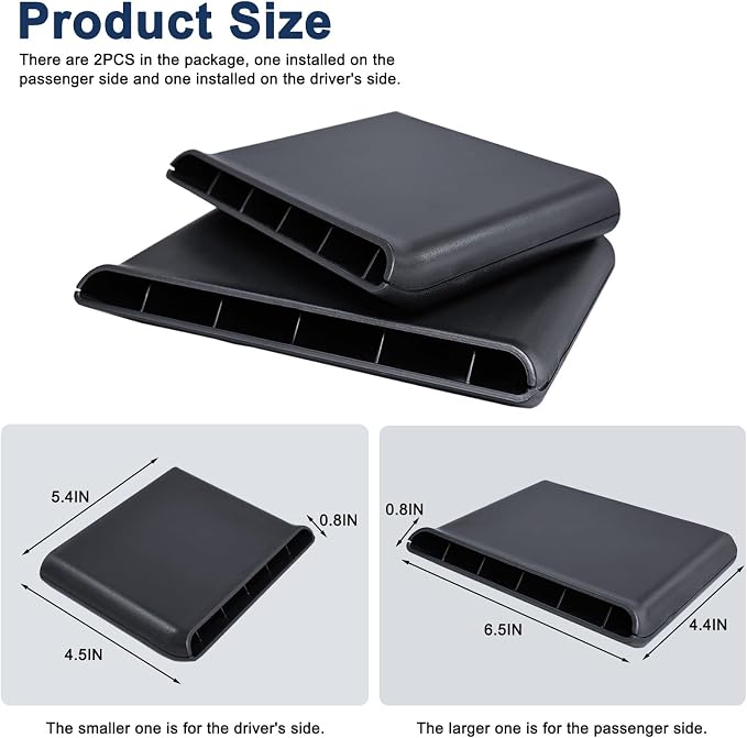 JKCOVER Center Console Organizer Storage Tray and Under Seat Vent Deflectors Compatible with 2014 2015 2016 2017 2018 Chevy Silverado/GMC Sierra 1500 2500 3500HD Accessories