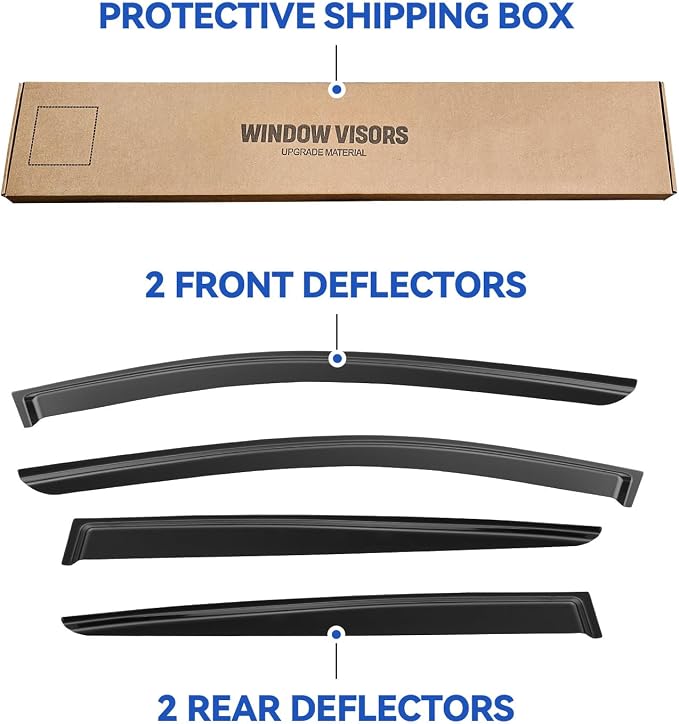 Window Visors Rain Guards for Kia Sportage 2017-2022, Out-Channel Window Vent Wind Deflectors Visors Shades for 17-22 Sportage