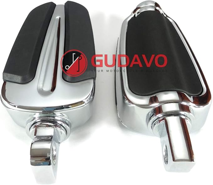 Motorcycle Aluminum Front Or Rear Foot Pegs Footboards Chrome Foot Pedal Footrests For Harley Davidson Street 750 XG750 Street 500 XG500 modele Touring 1988-2019 (Style: 8)