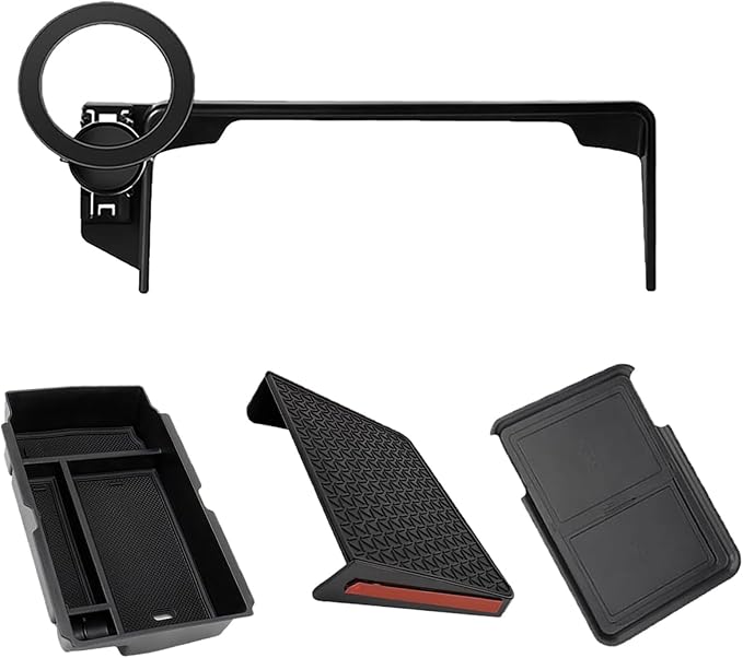 4PCS For 2023-2026 Honda CR-V Accessories Bundle, 3PCS Center Console Organizer & Armrest Storage Box + Compatible MagSafe Phone Holder, Fits LX EX EX-L Sport Sport-L TrailSport Sport Touring Hybrid,