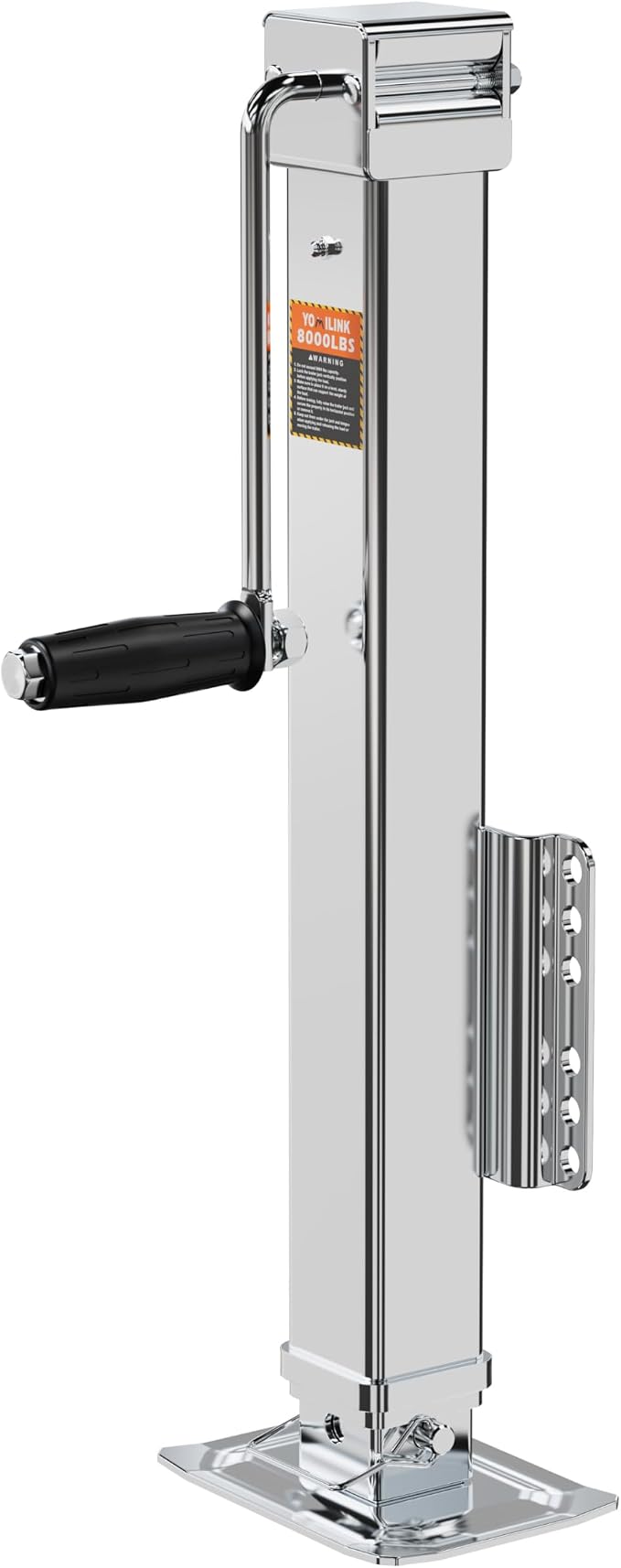 YOMILINK 8000 lbs Trailer Jack, Bolt-On, 28.6" Vertical Travel, Heavy Duty, Adjustable Drop Leg, for Utility Trailer, Yacht, Boat,Silver