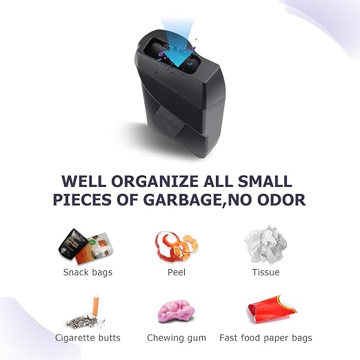 LUWU Car Trash Can Compatible With Toyota Prius/Prius Prime 2023-2025 - Interior Accessory With Lid, Portable Mini Dustbin, Leak-Proof Garbage Bin (Left)