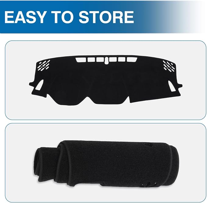 KUST Black Dash Cover for Subaru Crosstrek 2024 2025 2026 Non-Slip Dashboard Cover Polyester Interior Accessories for Subaru Crosstrek Custom Fit Dash Mat Sunshade No Glare