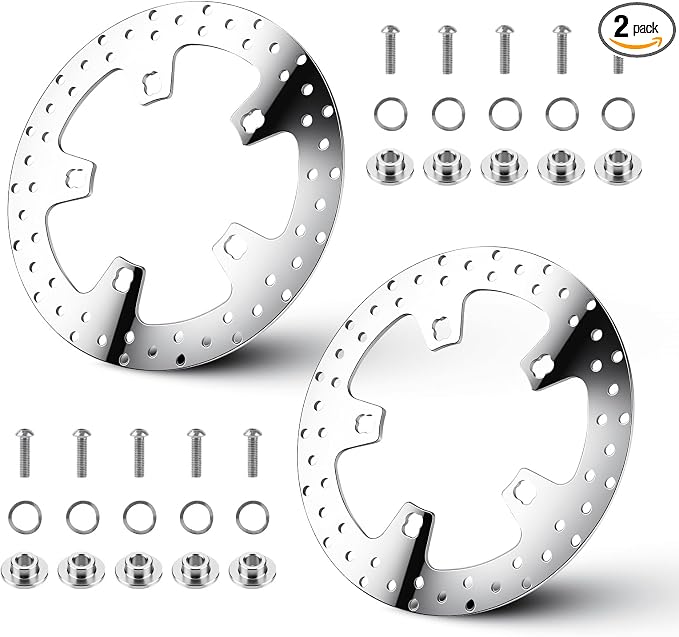 Youxmoto 11.8" Front Brake Rotors and Bolts 2014-2022 for Harley Road King/Road Glide/Electra Glide/Street Glide Brake Dics Rotor, 41500017