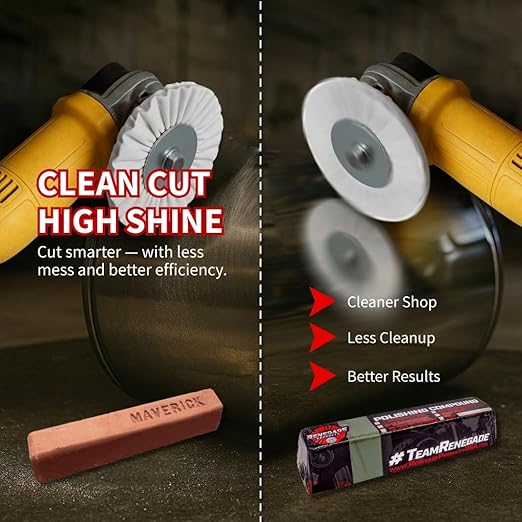 Renegade Products USA | Q36 One-Step Polishing Compound Bar - Achieve Mirror Shine | Ideal for Automotive & Industrial Surfaces | Efficiency Redefined